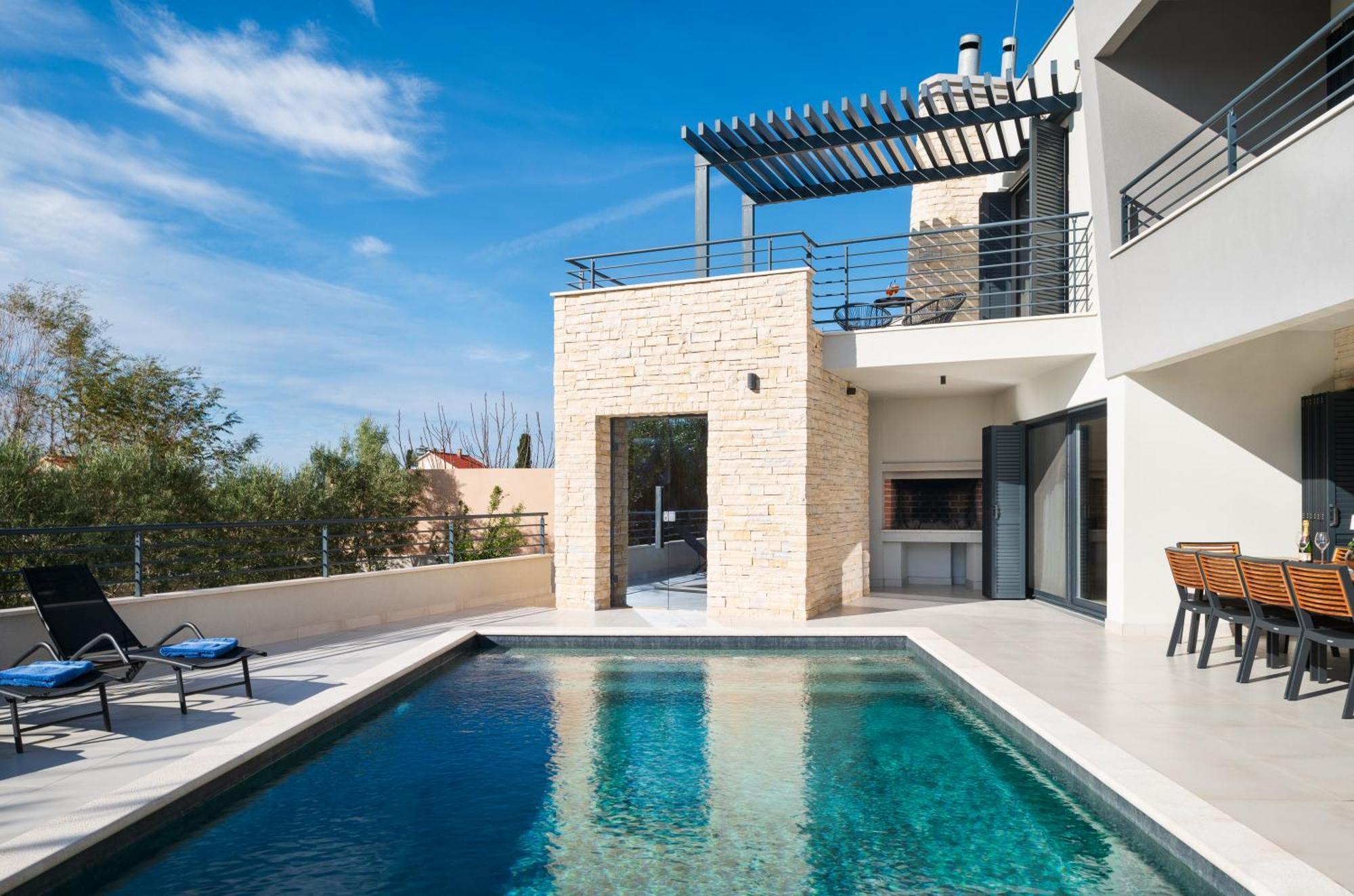 Roca With Heated Pool And Sauna Privlaka (Zadar)